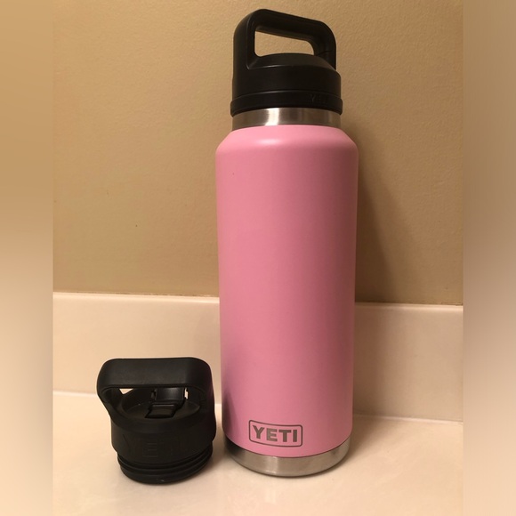 YETI 46oz limited edition color Power Pink Chug Rambler with extra Straw Lid - Picture 10 of 15